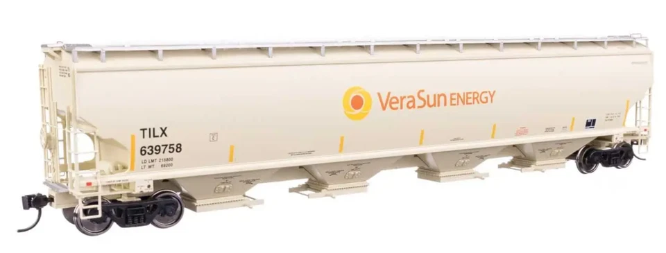 Walthers Proto HO Scale Vera Sun TILX 67' 6351 4-Bay Covered Hopper 920-110330 - Image 1 of 1