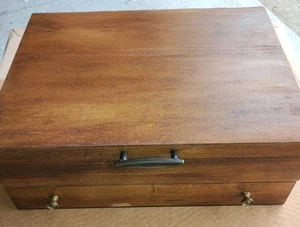 VTG Tarnish Proof Chest Silverware/Flatware Case with Velvet Felt - Picture 1 of 12