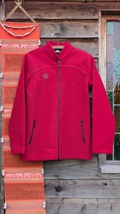 Chaqueta Swanndri para mujer roja 100 % lana con cremallera | Pequeña - Imagen 1 de 15