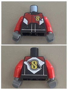 LEGO Black Torso Racing Suit S Logo 973pb2014c01 cty0738 rac057 rac058 Set 60144 - Picture 1 of 1