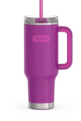 THERMOS Stainless Steel Cup Holder Mug - 40 Ounce, Plum - Insulated Tumbler - Image 1 of 4