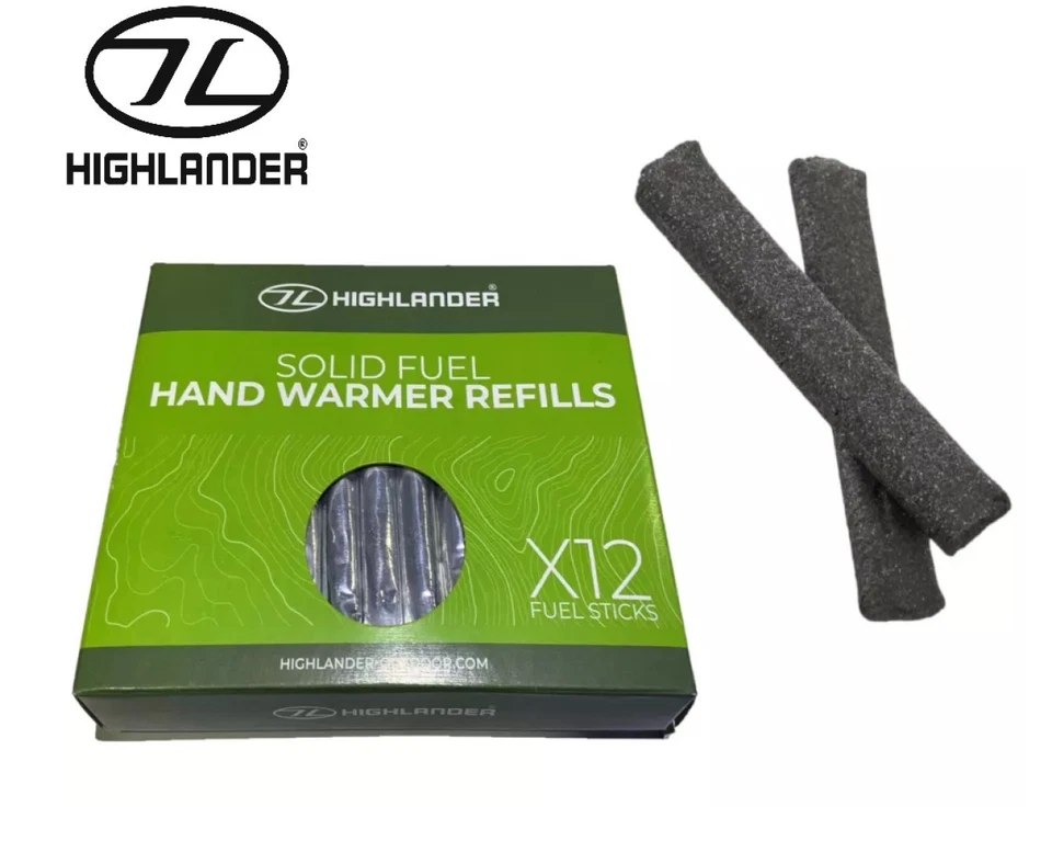 Highlander x12 Pocket Hand Warmer Heater Solid Fuel Sticks Replacement Refills - Image 1 of 4