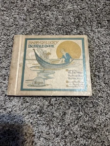 Antikes Happy Go Glücksblasenbuch von 1918 mit 3 Schallplatten komplett  - Bild 1 von 8