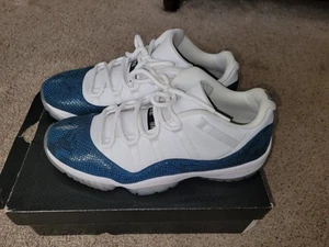 Nike Air Jordan 11 Retro Low Navy Snakeskin White Schuhe CD6846-102 Herren Größe 13 - Bild 1 von 8