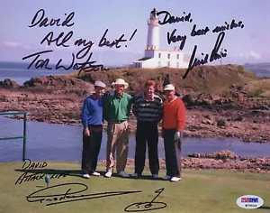 THE BRITISH OPEN : NORMAN, PRICE & WATSON ULTRA-RARE SIGNED PHOTO PSA - Bild 1 von 1