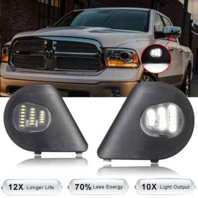 For Dodge Ram 1500 2500 3500 4500 5500 Truck 10-19 LED Side Mirror Puddle Lights - Image 1 of 4
