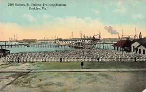 Berkley, Virginia Postcard St. Helena Training Station Sailors c 1915 B10 - Bild 1 von 2