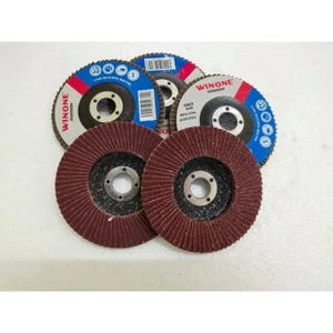 KIT 10 PZ DISCO ABRASIVO LAMELLARE SMERIGLIATRICE 115mm GRANA 40/60/80/100/120 - Foto 1 di 6