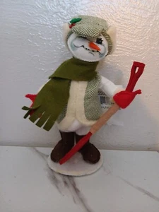 Annalee 2013 Alpine Snowman with Snow Shovel 9" Holiday Christmas Doll EUC - Picture 1 of 22