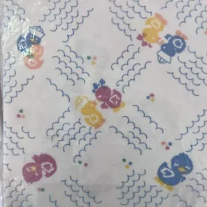 Vintage Baby Receiving Blanket 100% Cotton Ducks Chicks 30"x36" Decolin Canada - Bild 1 von 9