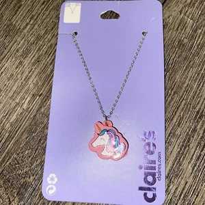 Claire’s Unicorn squishy toy style Charm necklace Jewelry Nwt - Picture 1 of 4