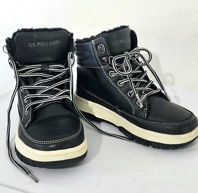 Botas Polo Assn para Niños EE. UU., Zapatos para Niños Jóvenes Talla 1M (Talla 4) Botas Otoño/Invierno Foto 1 de 4