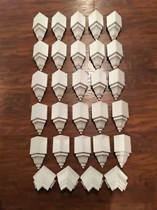 "Esquinas de moldeo de corona paquete de 25 bloques interiores + 4 transiciones exteriores para 3 5/8" - Imagen 1 de 8