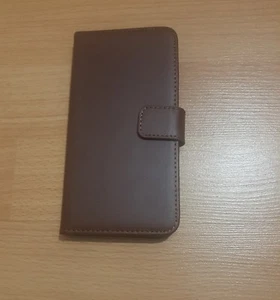 Funda billetera marrón de cuero genuino iPhone 7 Plus - Imagen 1 de 3
