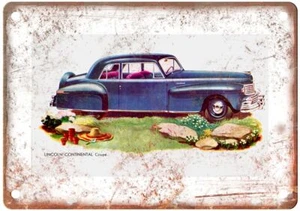 Vintage 1946 Lincoln Continental Coupe Auto Werbung Retro Look Blechschild A4136 - Bild 1 von 2