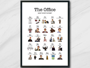 The Office US TV Show Print - Dwight Schrute Alphabet - The Office US Quotes