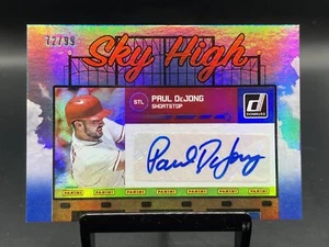 2020 Panini Donruss Paul DeJong #SHS-PD Sky High Signatures Blue /99 Auto - Picture 1 of 2