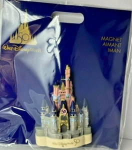 Disney Parks Walt Disney World 50th Anniversary Cinderella Castle Magnet Set 3D - Picture 1 of 2