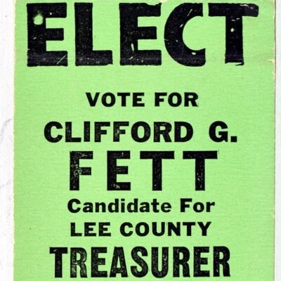 1960er Clifford George Fett Lee County Schatzmeister Virginia Demokratische Partei - Bild 1 von 4