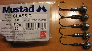 5 CABEZAS MUSTAD JIG Nº 5/0 Para Señuelo Goma Peces ¡ÉXITO!  Varios 5,0 g - 30,0 g - Imagen 1 de 10