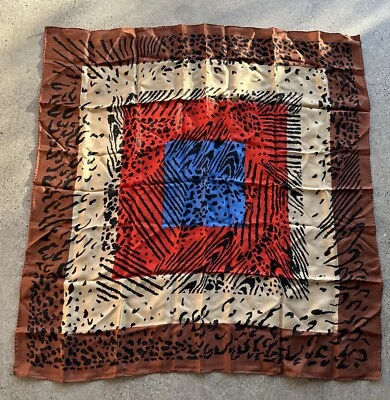 Vintage Sacha For Basha Scarves Inc 100% Silk Made in Japan Animal Print Scarf - Image 1 of 4
