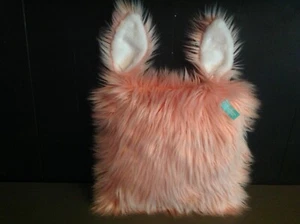 NWT Bunny Rabbit soft faux  Fur Throw Pillow Pink Pillowfort Kids decor 16" - Picture 1 of 4