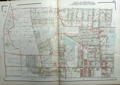1929 DELAWARE COUNTY PA RIDLEY, DARBY, ALDAN, GLENOLDEN, COLLINGDALE ATLAS MAP - Image 1 of 3