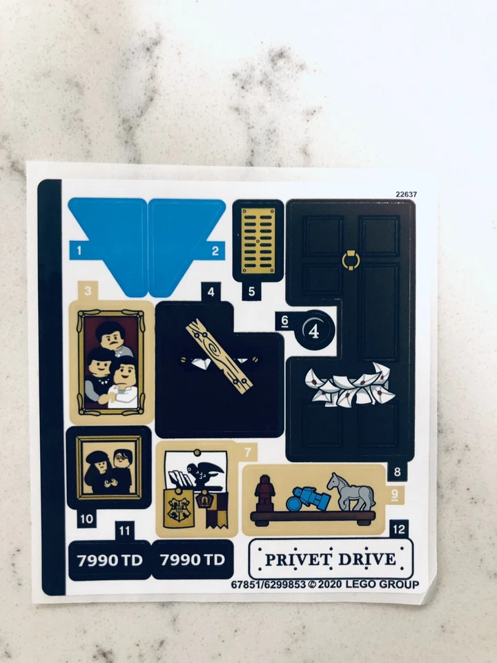 乐高贴纸适用于 75968 哈利波特 - 4 个女巫驱动器,全新正品 — 第 1/1 张图片