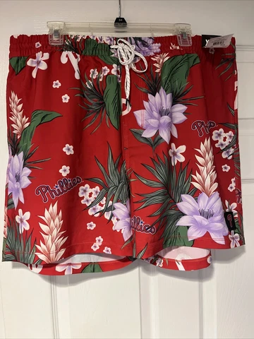 New Men’s XXL Hurley x '47 Brand MLB Philadelphia Phillies Bathing Suit Cover