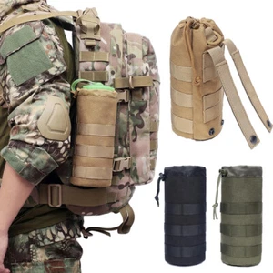 Tactical Molle Water Bottle Bag Pouch Holder Outdoor Water Bottle Kettle Carrier - Picture 1 of 15