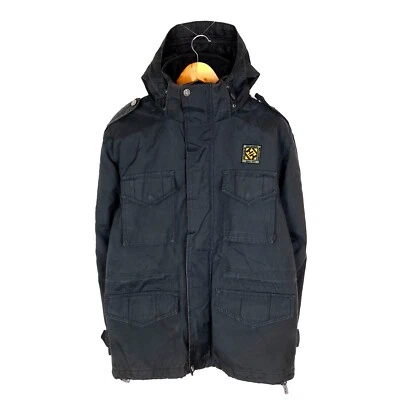 HELLY HANSEN Men's 3 in 1 Military Jacket Size S Black Removable Lining Cotton - Image 1 of 4