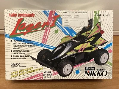 NIKKO Vintage Voiture Radio commandée LAZER 1 Échelle 1/20 Boîte Complète TBE - Photo 1/4