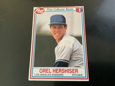 1990 Post #8 First Collector Series Los Angeles Dodgers Orel Hershiser Card!