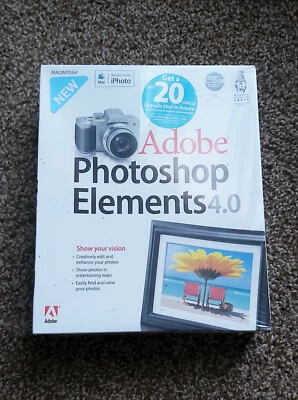 Adobe PHOTOSHOP Elements 4.0 for Macintosh MAC Software (2006) - Image 1 of 4
