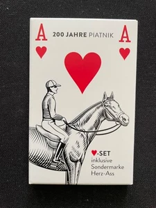 2024 Austria 200 Years of Piatnik - Heart 450 CENT Block with Playing Cards HEART ACE - Picture 1 of 1