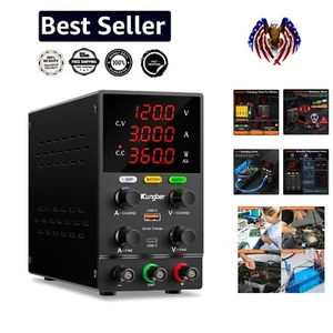 Precision 120V 3A Variable DC Power Supply for Lab, DIY & Electronics - Black - Picture 1 of 8
