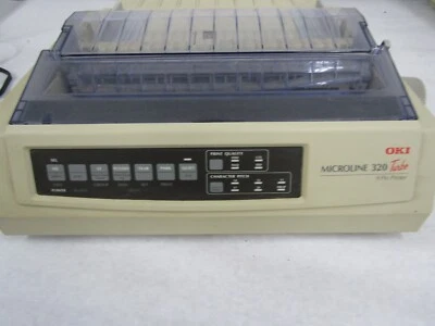 Oki MICROLINE 320 (62411601) Turbo 9 Pin Dot Matrix Printer - White - Image 1 of 3