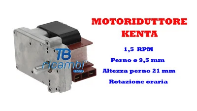 KENTA (ORIGINALE) MOTORIDUTTORE STUFE A PELLET KENTA 1,5 RPM Albero 9,5