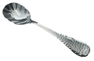 1 Zuckerschalenlöffel Servierstück Wallace Continental gehämmert Edelstahl 6 1/4" - Bild 1 von 3