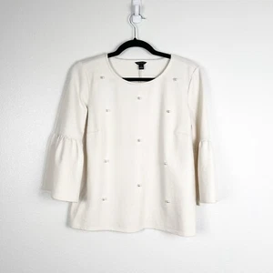 Ann Taylor Womens Pearl Accent Blouse Sz S - Picture 1 of 6