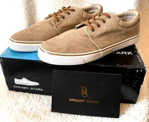 Dreamy Stark Men's NWB NEW Tan Khaki Canvas Sneaker Low Top Classic Size 10.5 - Picture 1 of 12