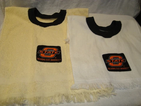 Oklahoma State University Sooners Handmade/Tea Towel Children's/Baby Bib NEW Cover