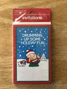  ZIGGY Tom Wilson 8 New CHRISTMAS INVITATIONS FORGET ME NOT AMERICAN GREETINGS - Picture 1 of 2