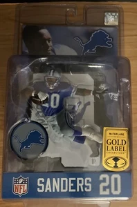 Barry Sanders Detroit Lions Gold Label McFarlane Figura Legacy Chase Blu - Foto 1 di 9