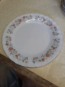 Sheffield Bouquet China Dinner Plate Floral Pattern with Scalloped & Silver Trim - Picture 1 of 6