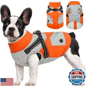 FUAMEY Dog Jacket - Waterproof and Reflective Winter Coat with Built-in Harne - Picture 1 of 5