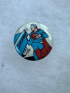 VINTAGE SUPERMAN PINBACK BUTTON UM 1940 selten - Bild 1 von 2