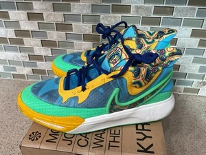 Nike Kyrie 8 Go SE Boys Size 6Y GS Blue Green Yellow Basketball Shoes Sneakers - Picture 1 of 11