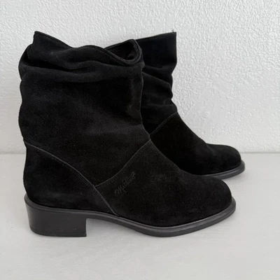 Botines Martino negros de gamuza para mujer talla 9D anchos holgados hechos en Canadá Foto 1 de 4