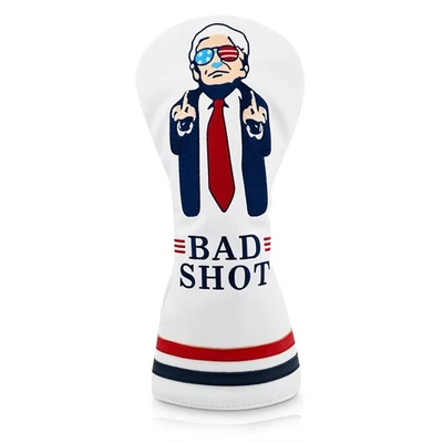 BAD SHOT Head Cover – Funny Trump Golf Headcover for Drivers, Patriotic Golf